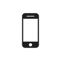 Hand phone icon vector. mobile phone smartphone device gadget in iphone style on the white background Royalty Free Stock Photo