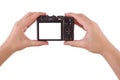 Hand photographing with a digital camera