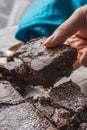 Brownie closeup Royalty Free Stock Photo