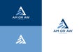 AM, AW, AE, AED,AED INITIAL LOGO Royalty Free Stock Photo
