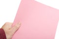Hand with Pink Slip