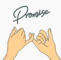 Hand  pinky promise concept isolate background Royalty Free Stock Photo