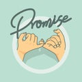 Hand Pinky promise isolate background concept Royalty Free Stock Photo