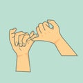 Hand Pinky promise vector