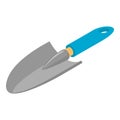 Hand plant shovel icon, isometric style