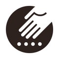 Hand planting seeds icon