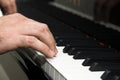 Hand playing piano Royalty Free Stock Photo