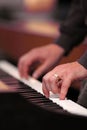 Hand playing piano Royalty Free Stock Photo