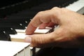 Hand plays piano