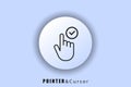 Hand pointer clicking icon. Finger click, cursor. Button for web. Icon for user interface. Vector EPS10 Royalty Free Stock Photo