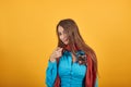 Hand pointer with forefinger pointing forward. Index finger to show direction Royalty Free Stock Photo