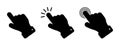 Hand pointer icon. Finger click. Pointer click. Cursor arrow icon. Clicking a computer mouse. Vector illustration on a white Royalty Free Stock Photo