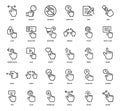 hand pointer icons collection, touch interaction gestures for user interfaces Royalty Free Stock Photo