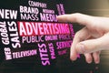 Advertising, media and web concept
