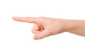Hand pointing direction