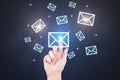 Email networking concept Royalty Free Stock Photo