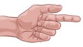 Hand Pointing Finger Comic Book Pop Art Cartoon Royalty Free Stock Photo
