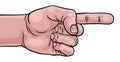 Hand Pointing Finger Comic Book Pop Art Cartoon Royalty Free Stock Photo