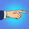 Hand pointing finger man Royalty Free Stock Photo