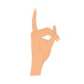 Hand with pointing finger, Pointing fingers, hand drawn hands isolated on white background. Vector illustration