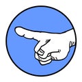 Hand pointing icon