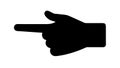 Hand Pointing Left Icon, Directional Pointer, vector design Generative AI Royalty Free Stock Photo
