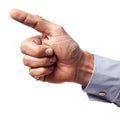Hand Pointing Left isolated on white background Royalty Free Stock Photo