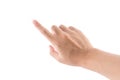 The hand with pointing symbol is touch Royalty Free Stock Photo