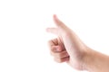 The hand with pointing symbol is touch Royalty Free Stock Photo