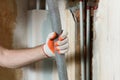 Hand with porous pipe insulation