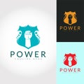 hand power logo design, fist-vector Royalty Free Stock Photo