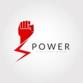 hand power logo design, fist-vector Royalty Free Stock Photo