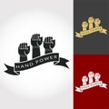 Hand power logo design, fist-vector Royalty Free Stock Photo