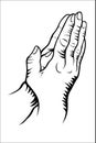 Hand praying