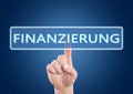 Finanzierung text concept Royalty Free Stock Photo