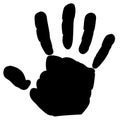 Hand print. Royalty Free Stock Photo