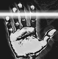 Hand print scan security Royalty Free Stock Photo