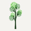 Hand print tree illustration for environment cause