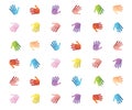 Hand prints pattern background Illustrator.