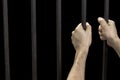 Hand prisoner jail Royalty Free Stock Photo