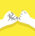 Hand promise vector sign concept Royalty Free Stock Photo