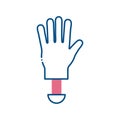 Hand prosthesis line style icon vector design