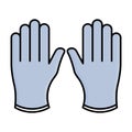 Hand protection fill inside vector icon which can easily modify or edit Royalty Free Stock Photo