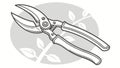 Hand Pruning Shears, Sharp Garden Cutting Tool, vector design Generative AI Royalty Free Stock Photo