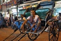 Hand pulled rickshaw Royalty Free Stock Photo