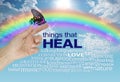 Things that heal rainbow butterfly wall art Royalty Free Stock Photo