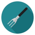 Hand rake icon in flate design.