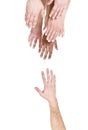 Hand reaching out for help Royalty Free Stock Photo