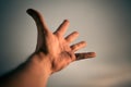 Hand reaching to sky. Royalty Free Stock Photo