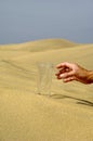 Hand reaching for water. Royalty Free Stock Photo